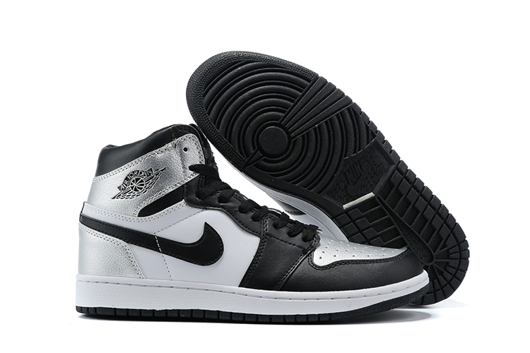 Air Jordan 1 Black Silver For Women - Click Image to Close